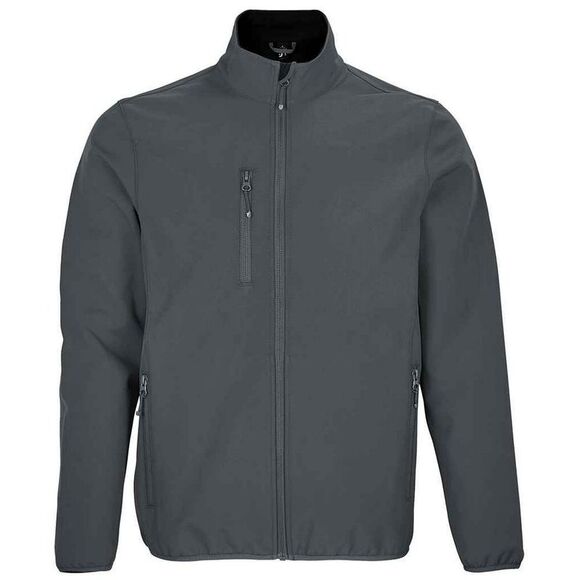 SOLS Mens Falcon Recycled Soft Shell Jacket / Charcoal - Picture 1 of 4